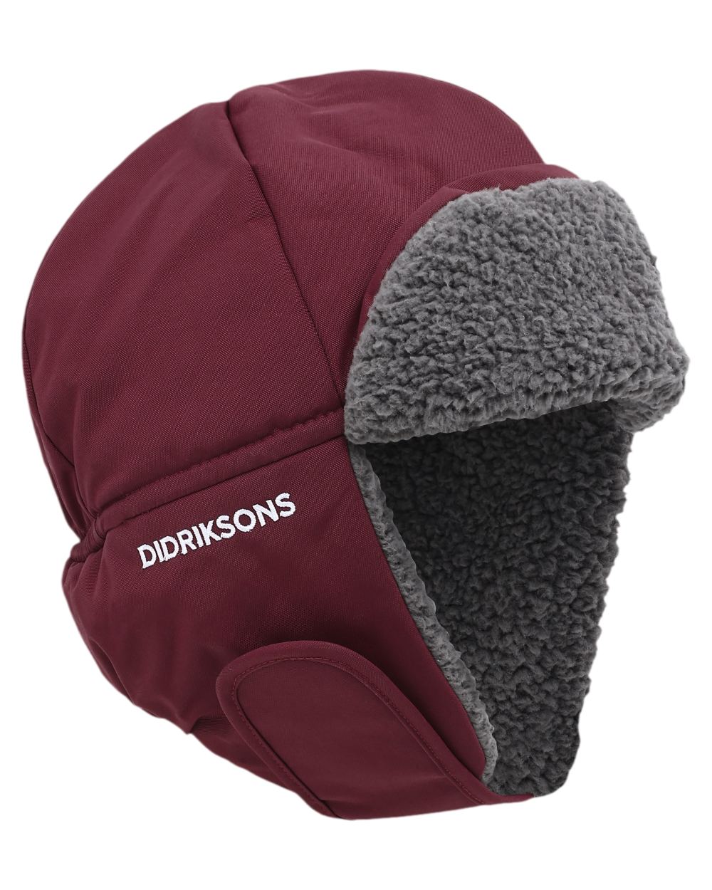 Anemon Red Coloured Didriksons Biggles Kids Cap on white background