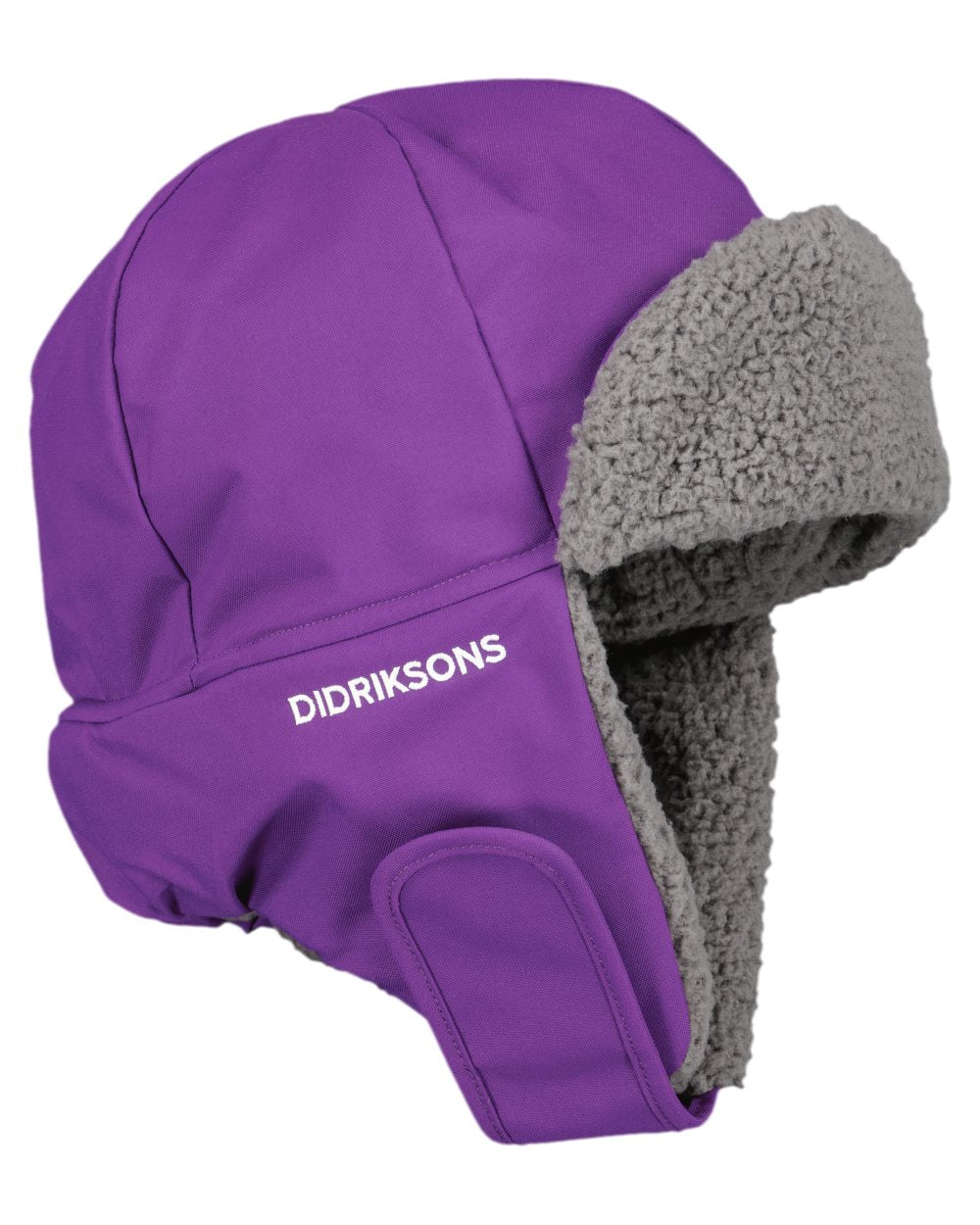Royal Purple Coloured Didriksons Biggles Kids Cap on white background