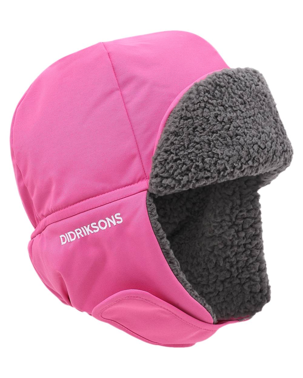 Sweet Pink Coloured Didriksons Biggles Kids Cap on white background