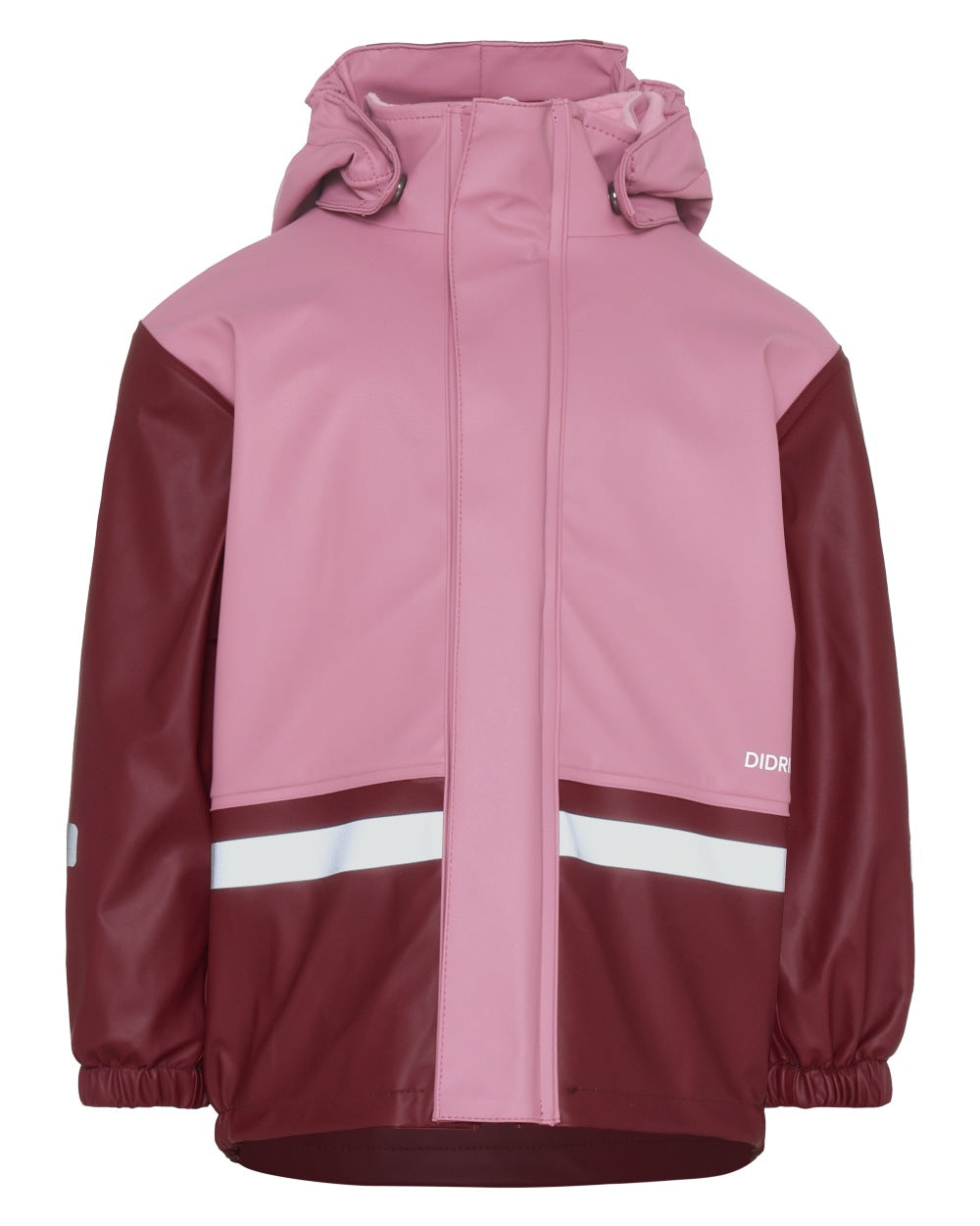 Heather Pink coloured Didriksons Boardman Kids Rain Set on white background