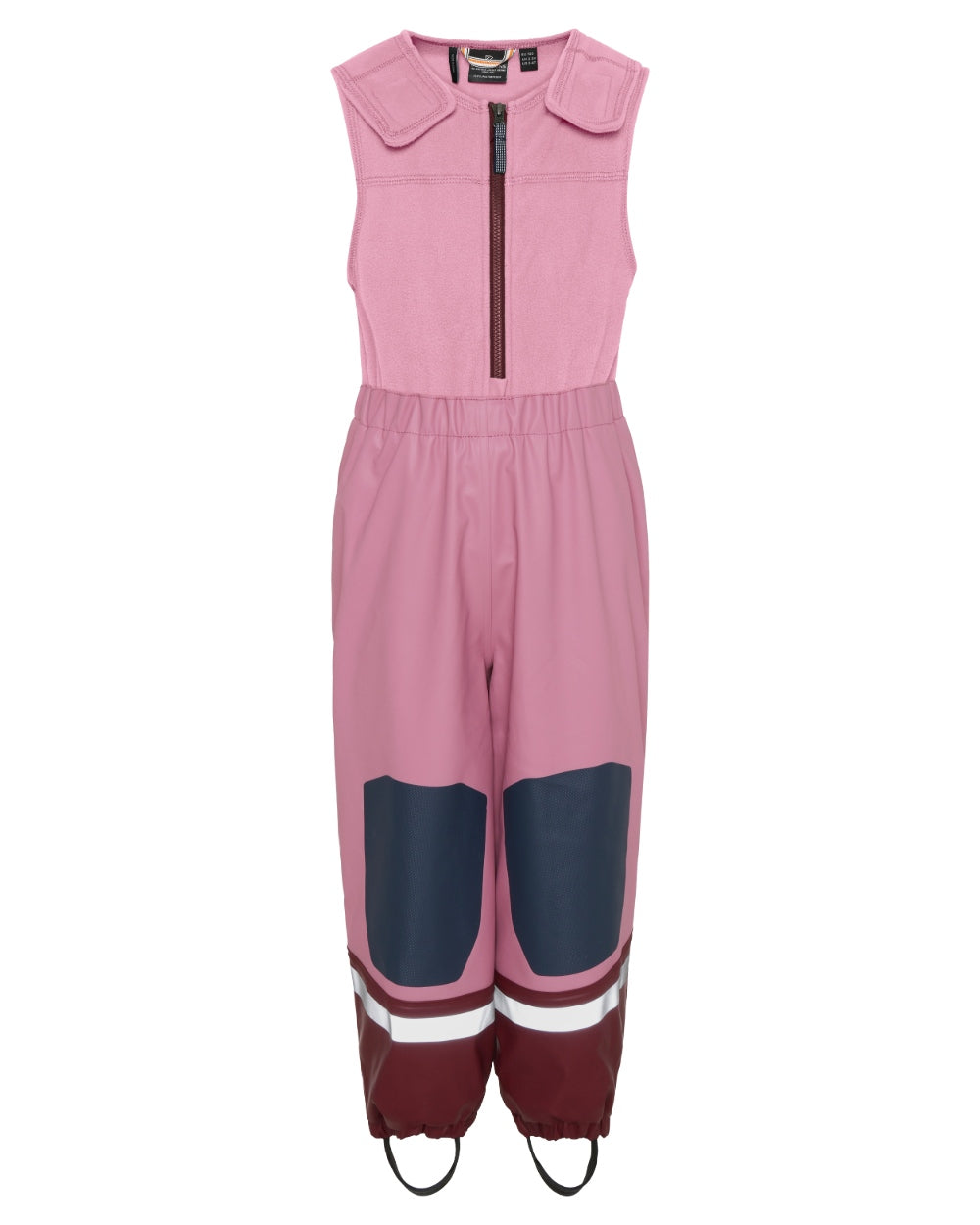 Heather Pink coloured Didriksons Boardman Kids Rain Set on white background