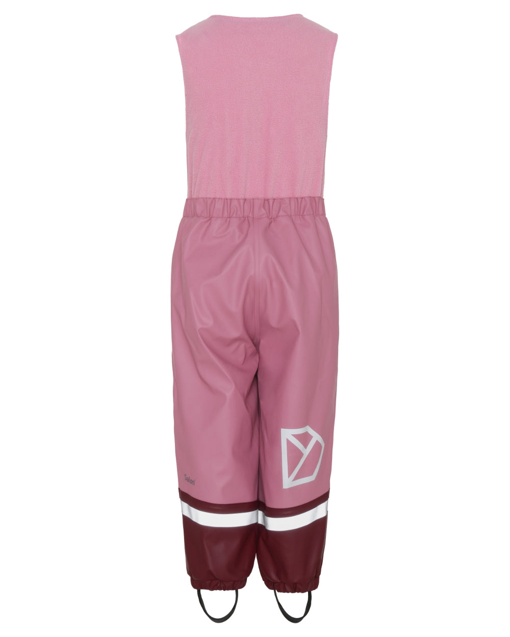 Heather Pink coloured Didriksons Boardman Kids Rain Set on white background