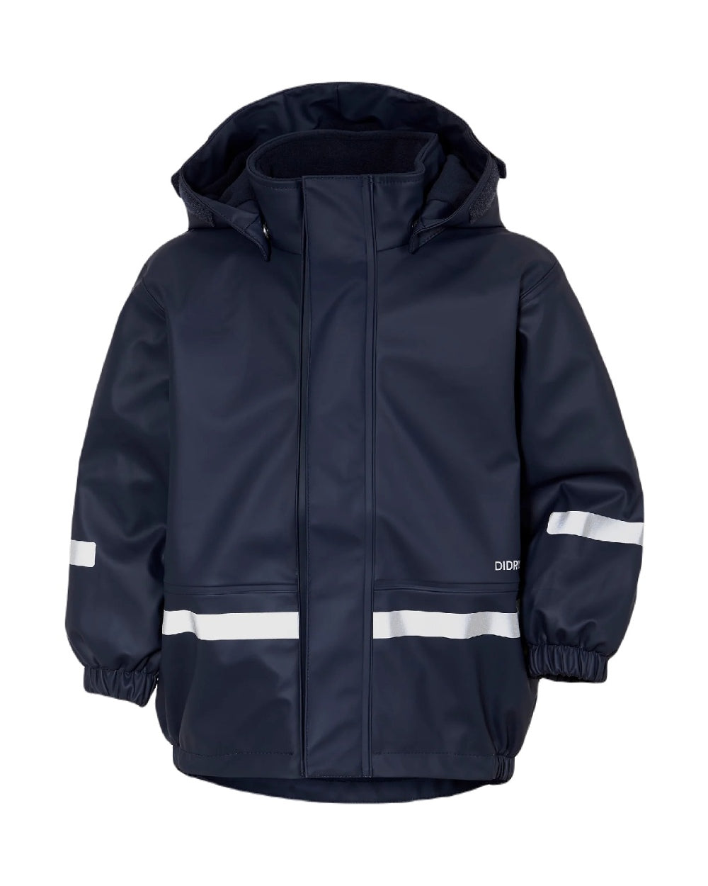 Navy Coloured Didriksons Boardman Kids Rain Set on a white background