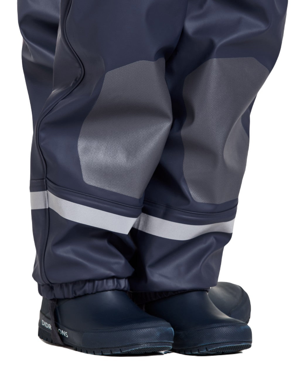 Navy Coloured Didriksons Boardman Kids Rain Set on a white background