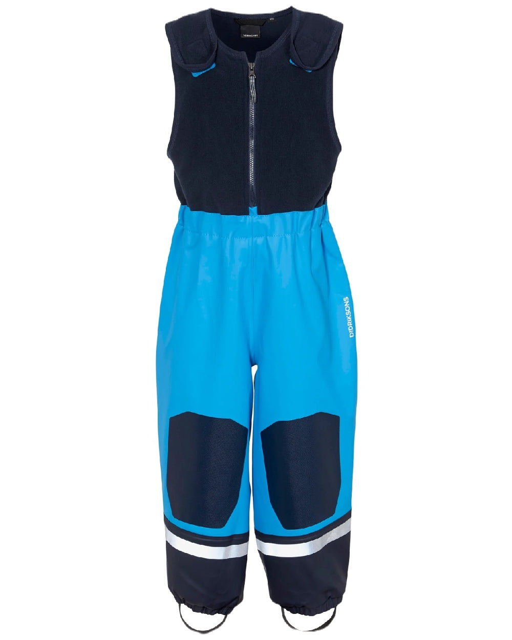 Sharp Blue Coloured Didriksons Boardman Kids Rain Set on a white background
