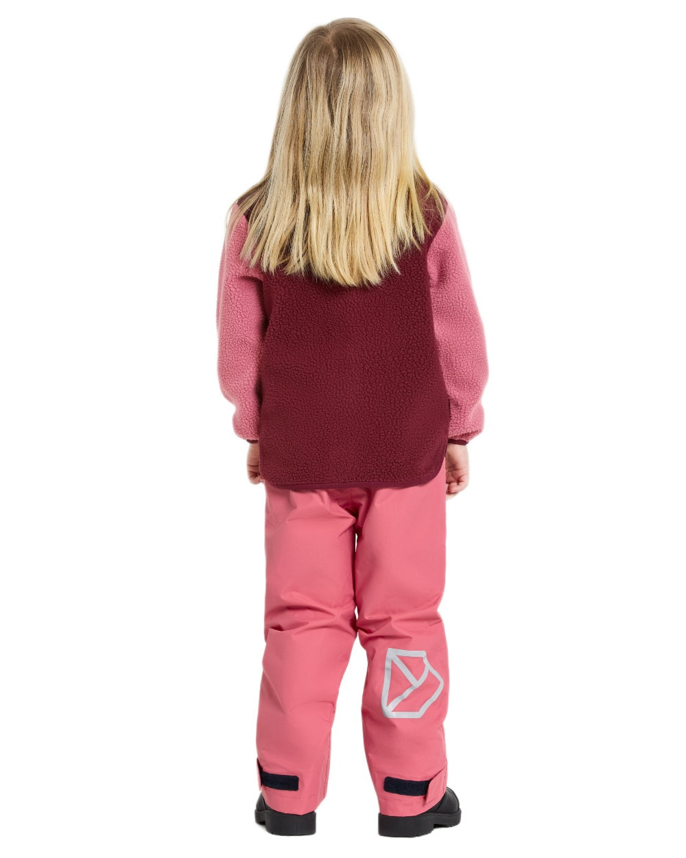 Anemon Red coloured Didriksons Childrens Anten Full Zip Jacket on white background
