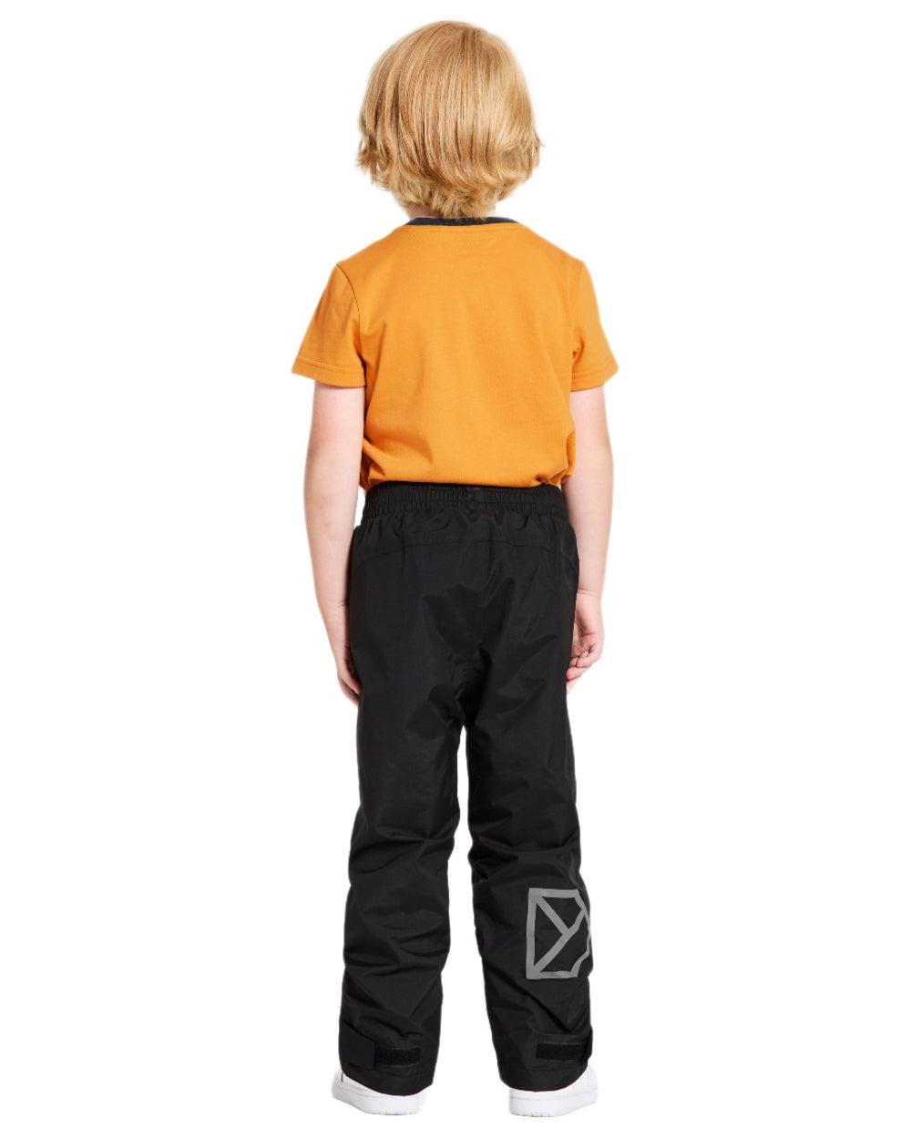 Black coloured Didriksons Childrens Avan Pants on white background