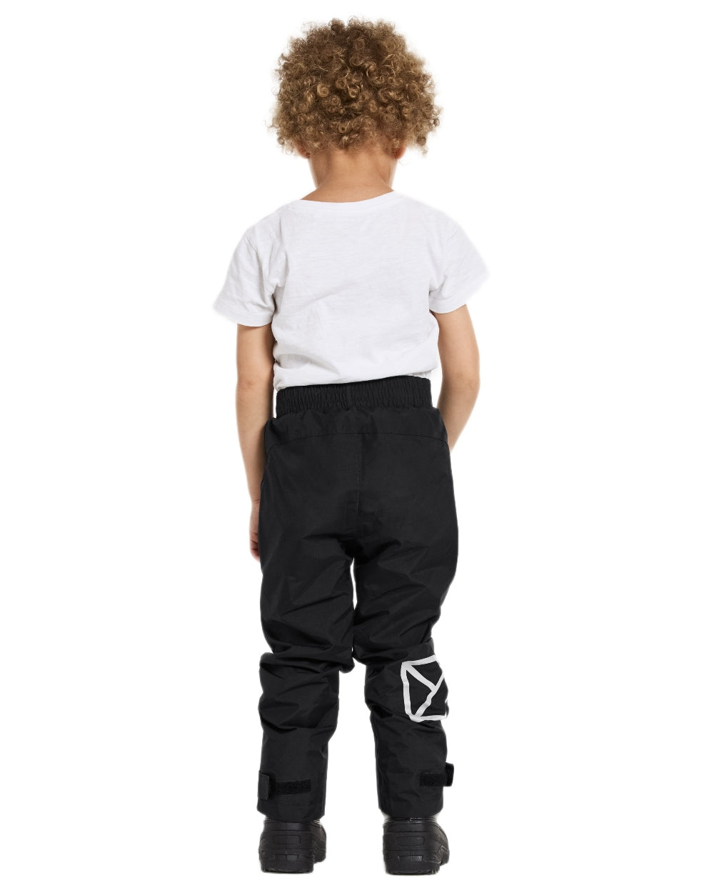 Black coloured Didriksons Childrens Avan Pants 2 on white background