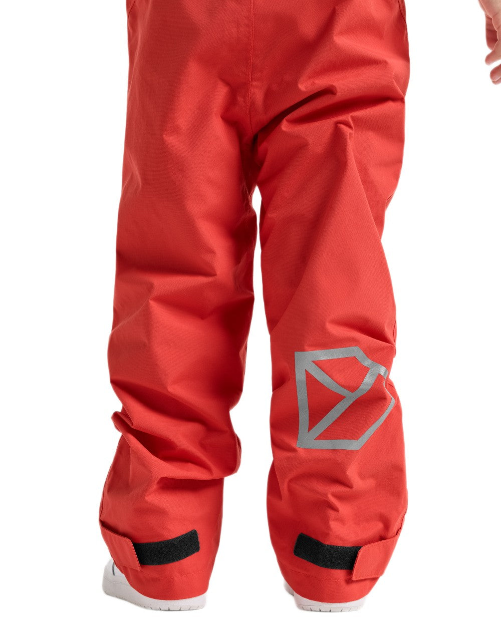 Paprika coloured Didriksons Childrens Avan Pants 2 on white background