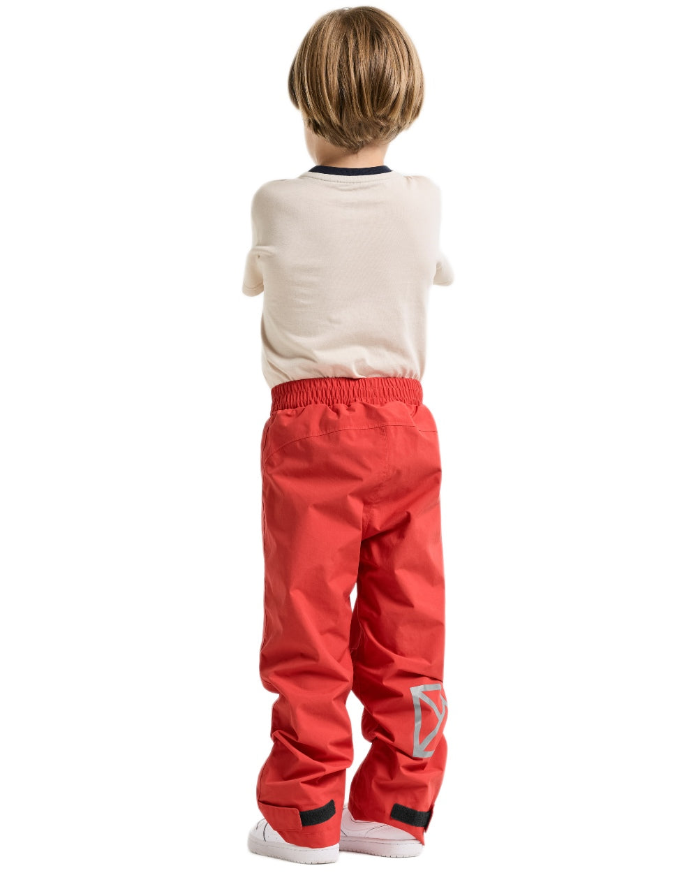 Paprika coloured Didriksons Childrens Avan Pants 2 on white background