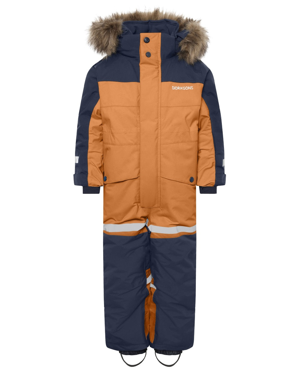 Almond Tree coloured Didriksons Childrens Bjarven Coverall 5 on white background