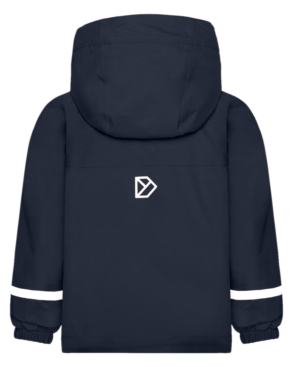 Navy coloured Didriksons Childrens Bladet Jacket on white background