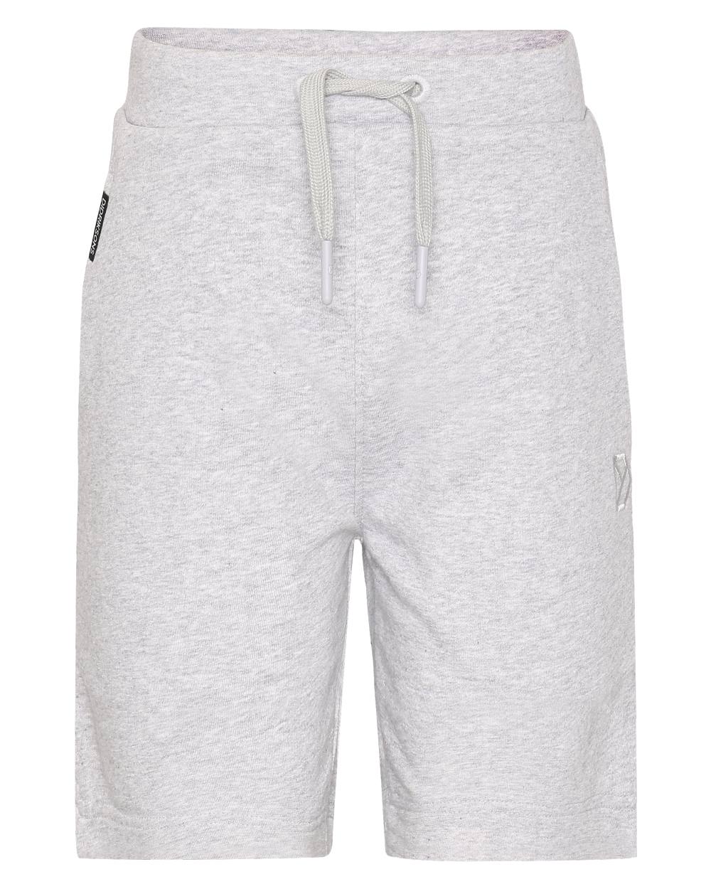 Aluminum Melange coloured Didriksons Childrens Fejan Shorts on white background