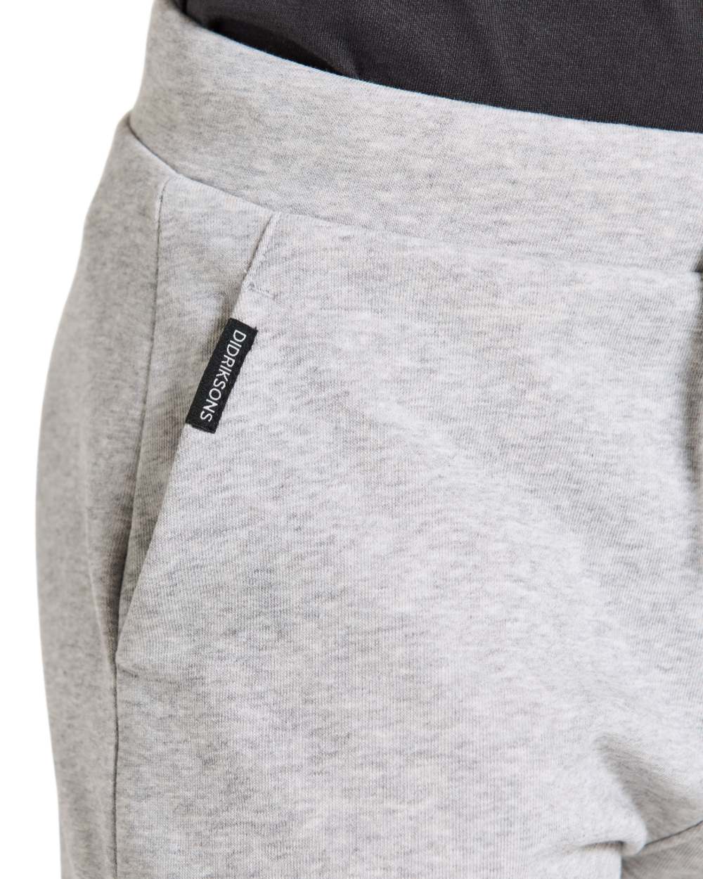 Aluminum Melange coloured Didriksons Childrens Fejan Shorts on white background