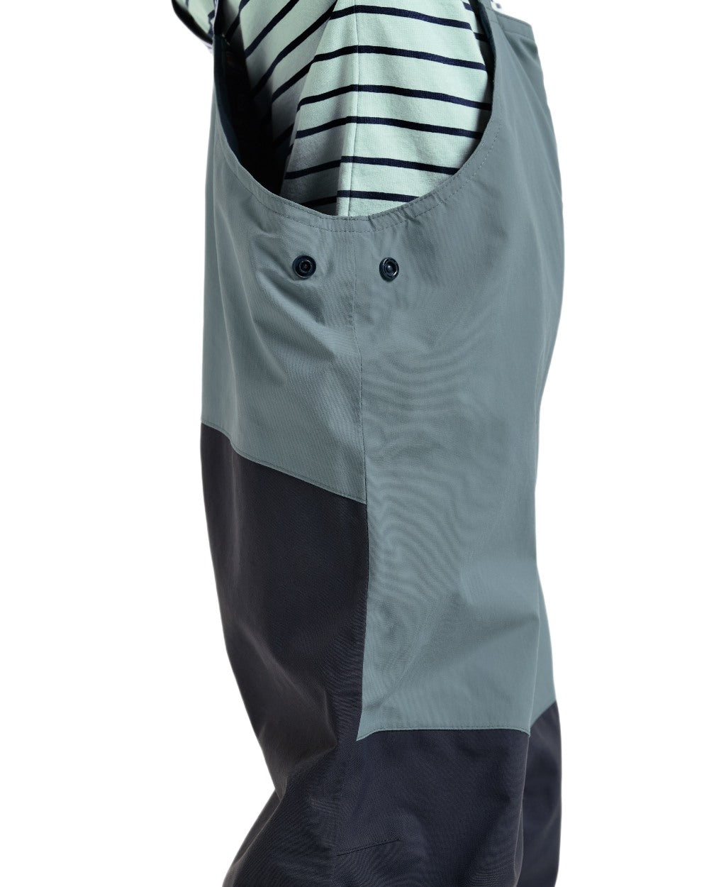 Factory Blue coloured Didriksons Childrens Foxen Bib Pants on white background