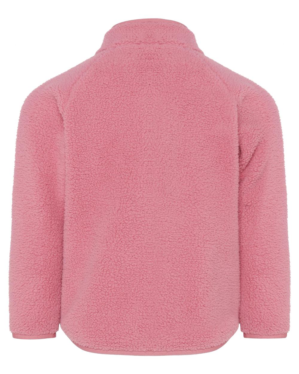 Heather Pink coloured Didriksons Childrens Gibbs Full Zip Jacket 2 on white background