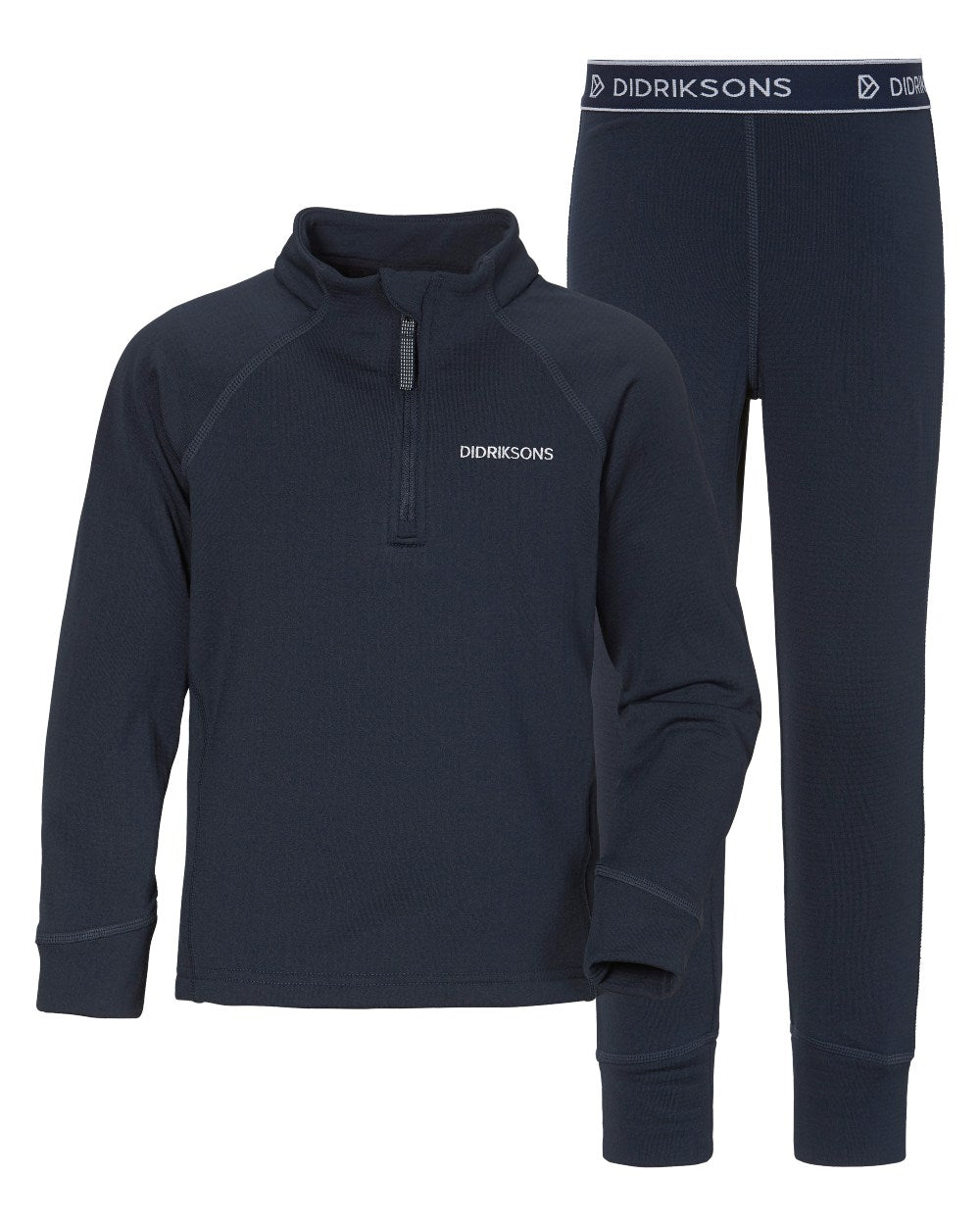 Navy coloured Didriksons Childrens Jadis Set on white background