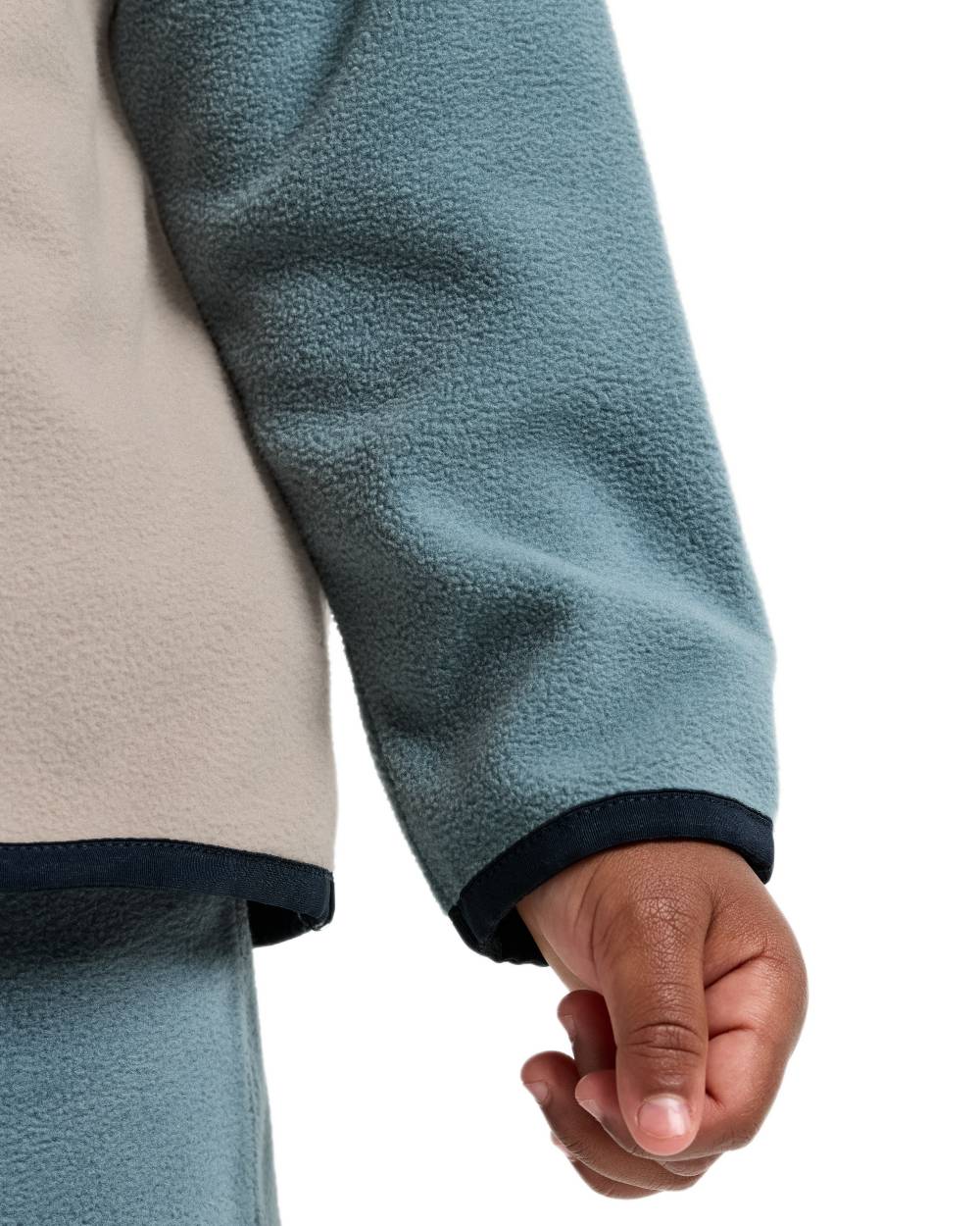 Ocean Mint coloured Didriksons Childrens Monte Half Button Fleece 5 on white background