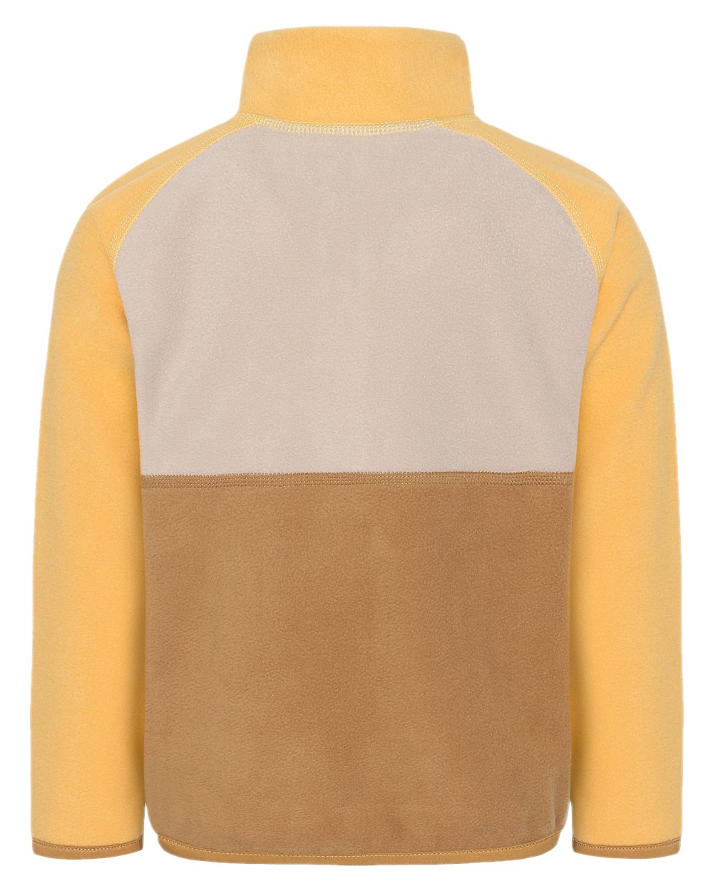 Cumin coloured Didriksons Childrens Monte Half Button Fleece 4 on white background