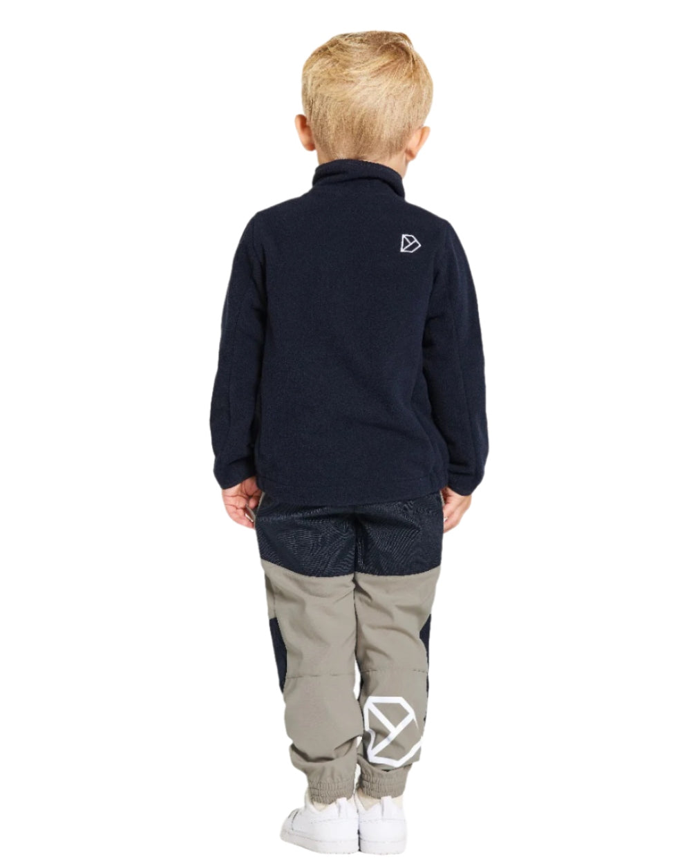 Dark Night Blue coloured Didriksons Childrens Muskot Jacket on white background