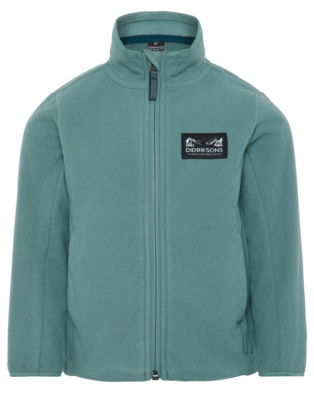 Factory Blue coloured Didriksons Childrens Muskot Jacket on white background