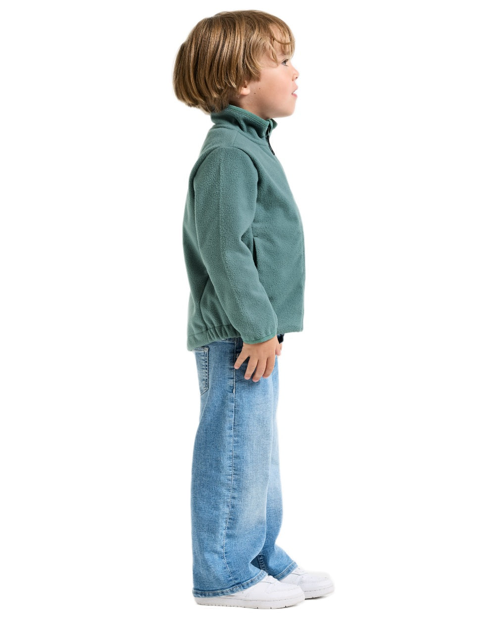 Factory Blue coloured Didriksons Childrens Muskot Jacket on white background