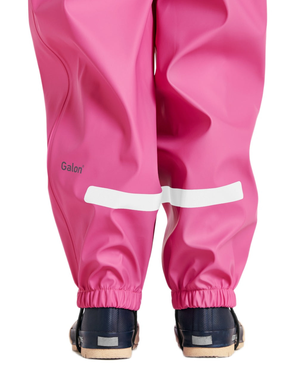 Light Heather Pink coloured Didriksons Childrens Slaskeman Rain Set on white background