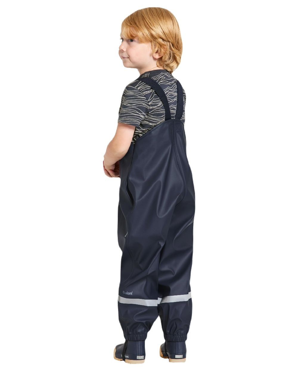 Light Sea Blue coloured Didriksons Childrens Slaskeman Rain Set on white background