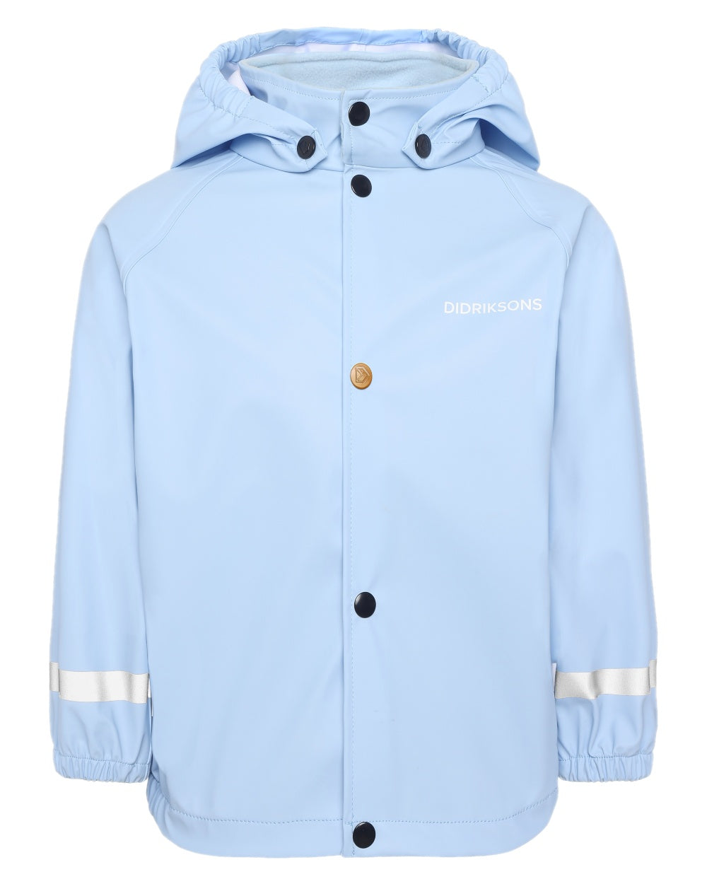 Light Sea Blue coloured Didriksons Childrens Slaskeman Rain Set on white background