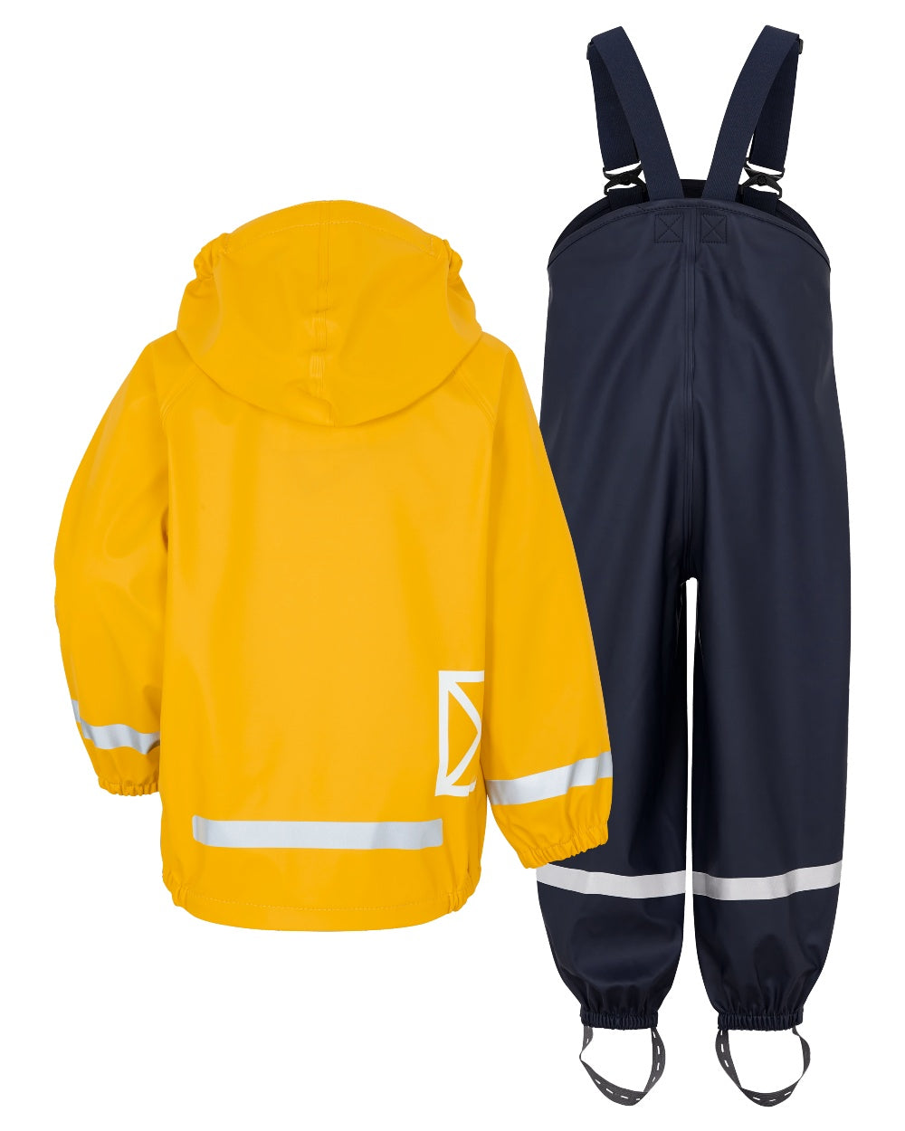Oat Yellow coloured Didriksons Childrens Slaskeman Rain Set on white background