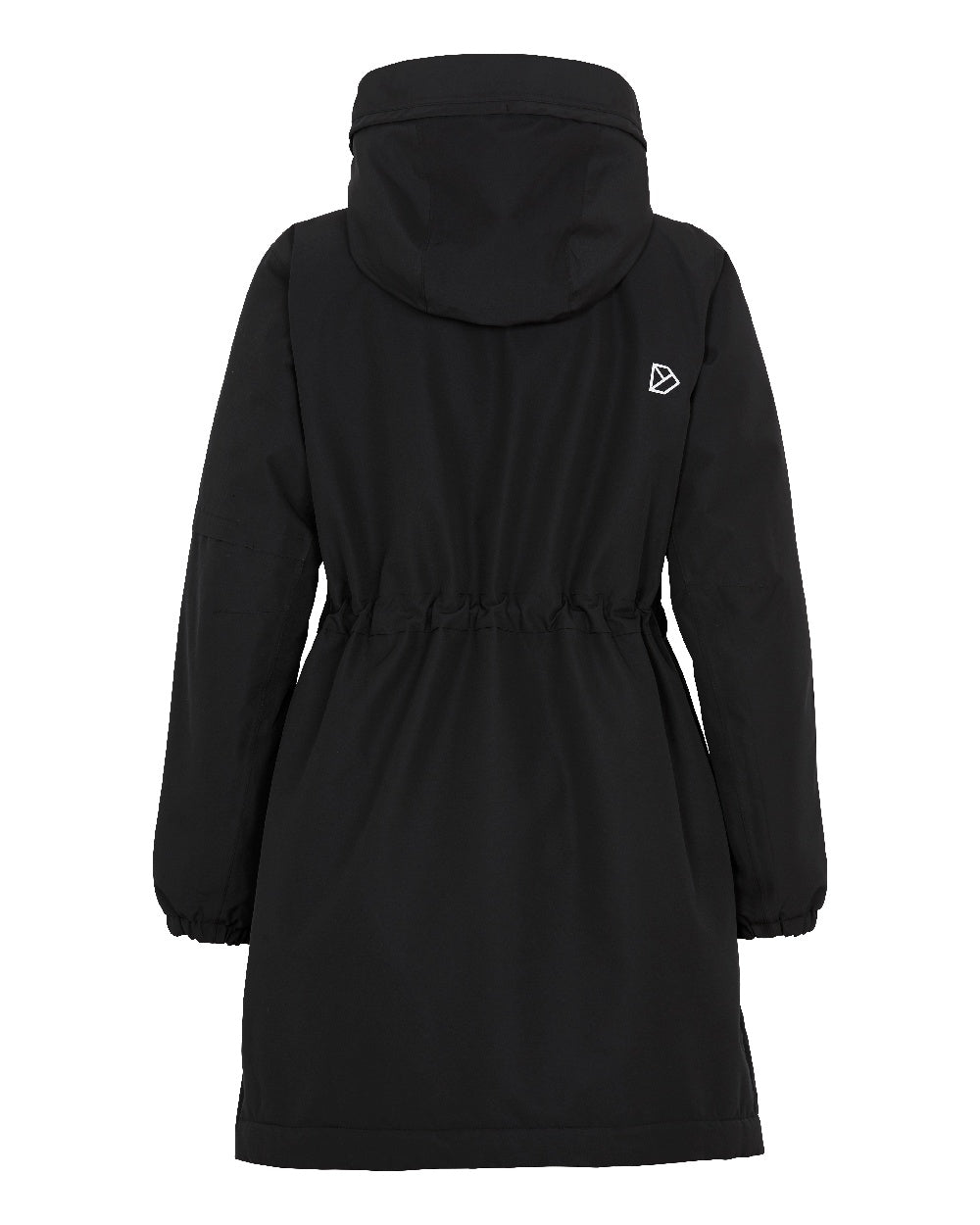 Black Coloured Didriksons Ella Womens Parka 2 On A White Background