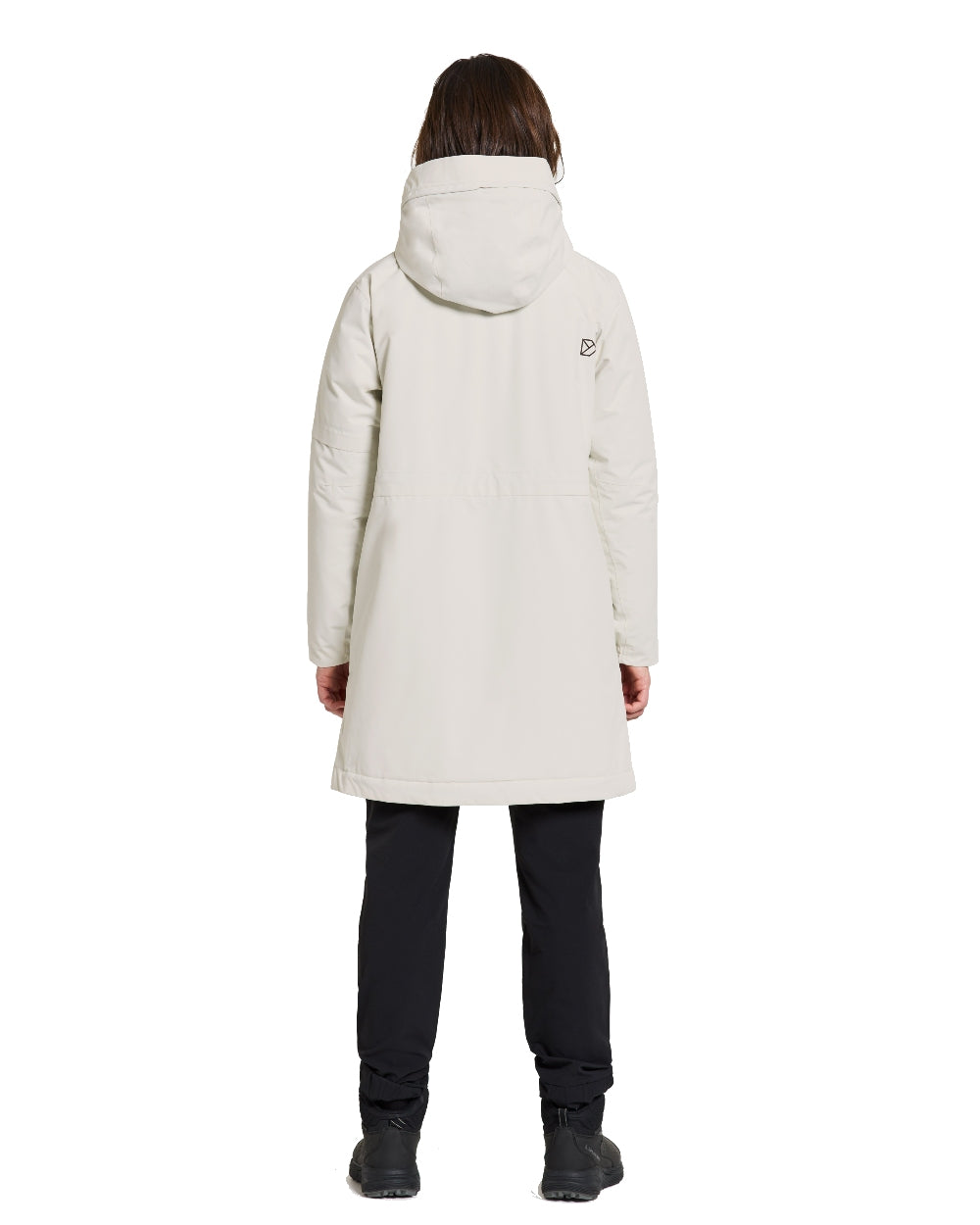 White Foam Coloured Didriksons Ella Womens Parka 2 On A White Background