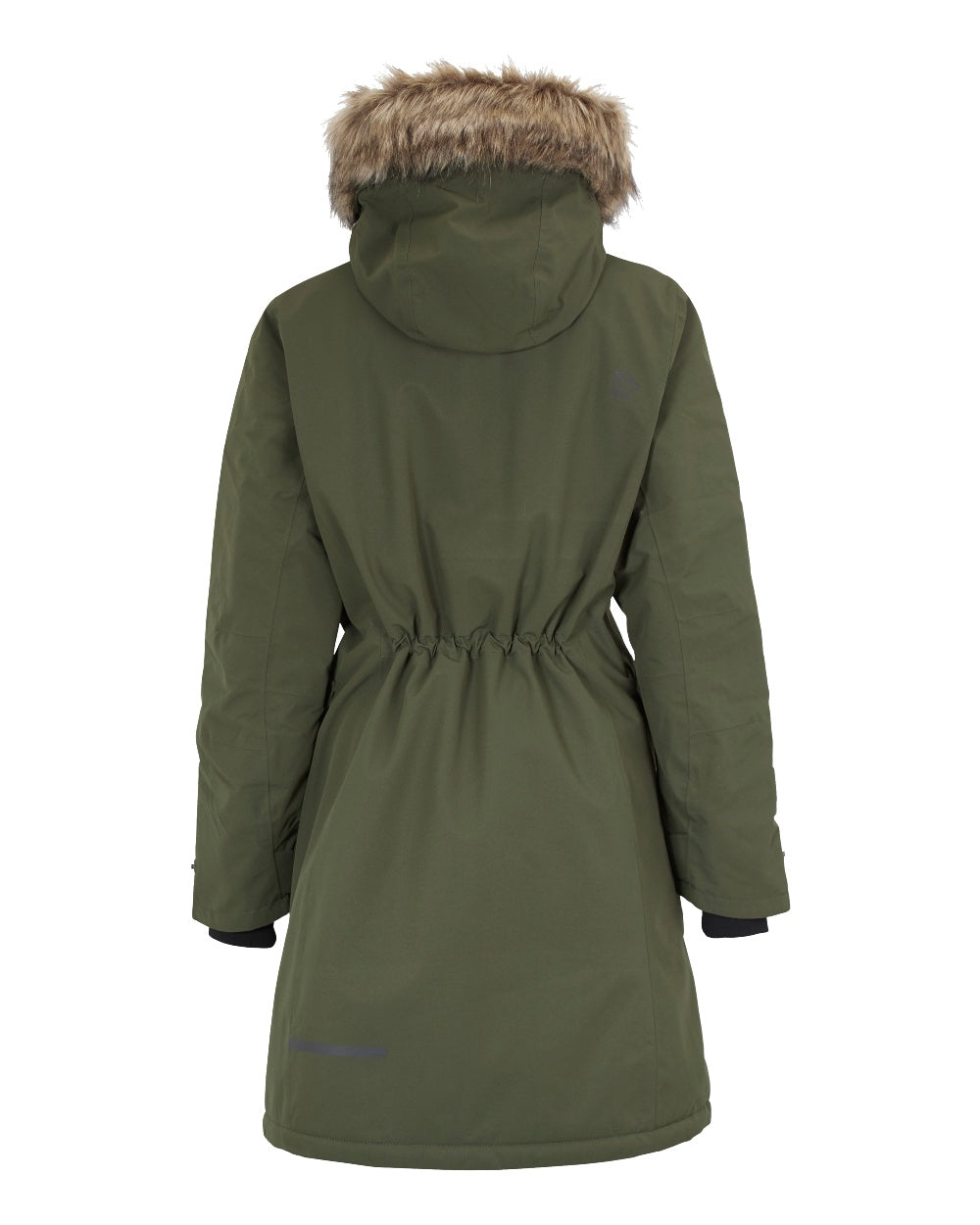 Deep Green Coloured Didriksons Erika Ladies Padded Waterproof Parka 3 On A White Background