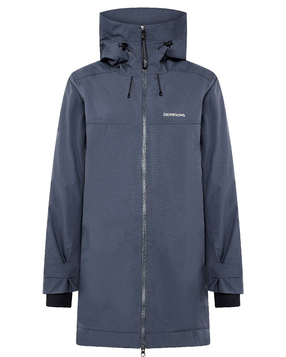 Sleepy Blue coloured Didriksons Eris Womens Parka on white background