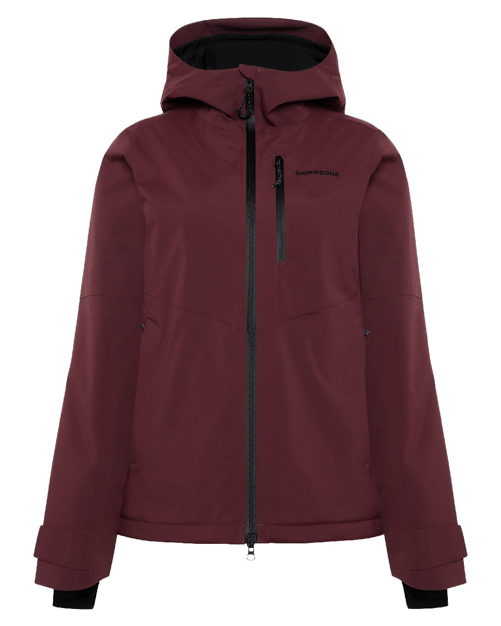 Old Rust coloured Didriksons Fiora Womens Jacket on white background