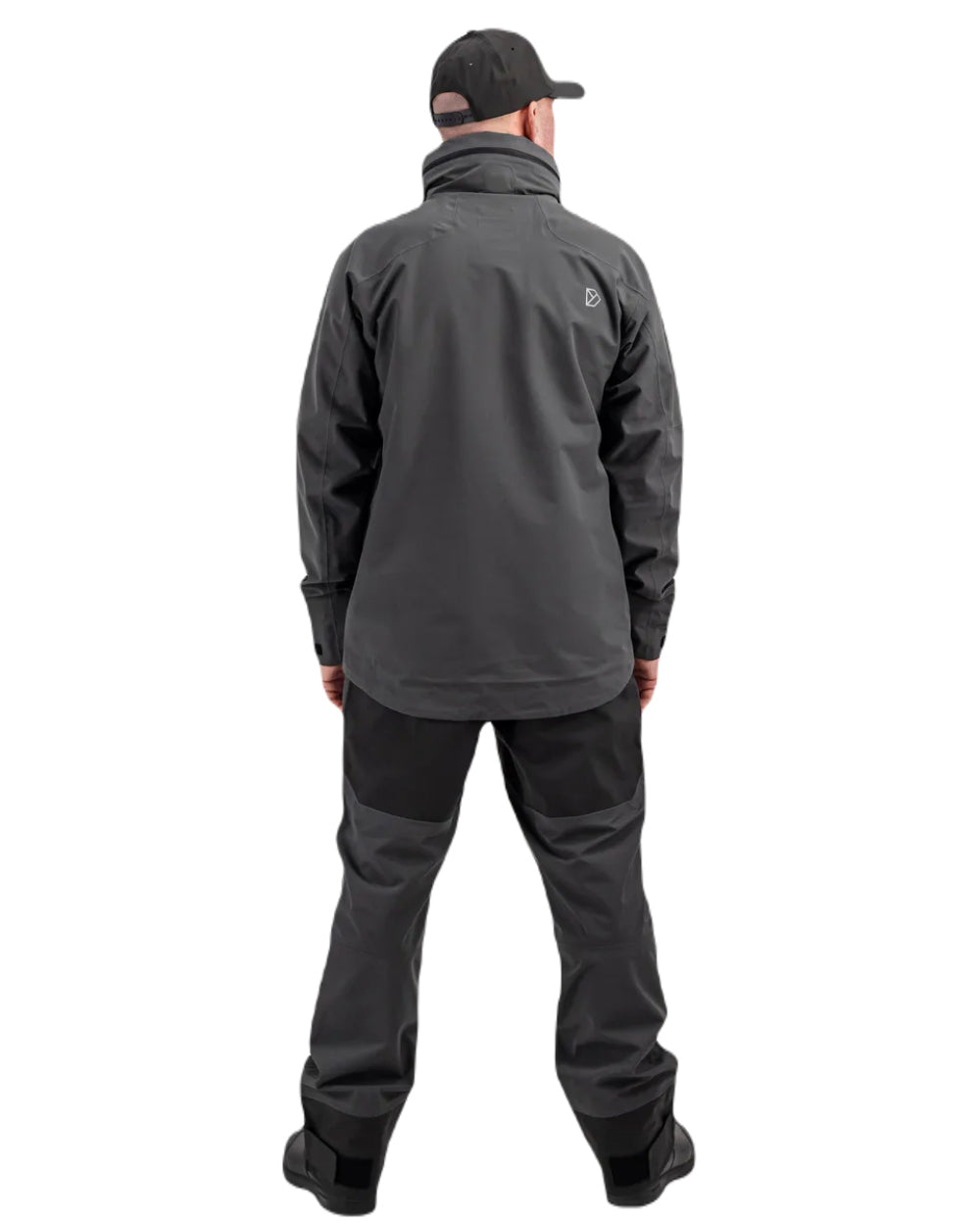 Coal Black coloured Didriksons Fractus Waterproof Jacket on white background