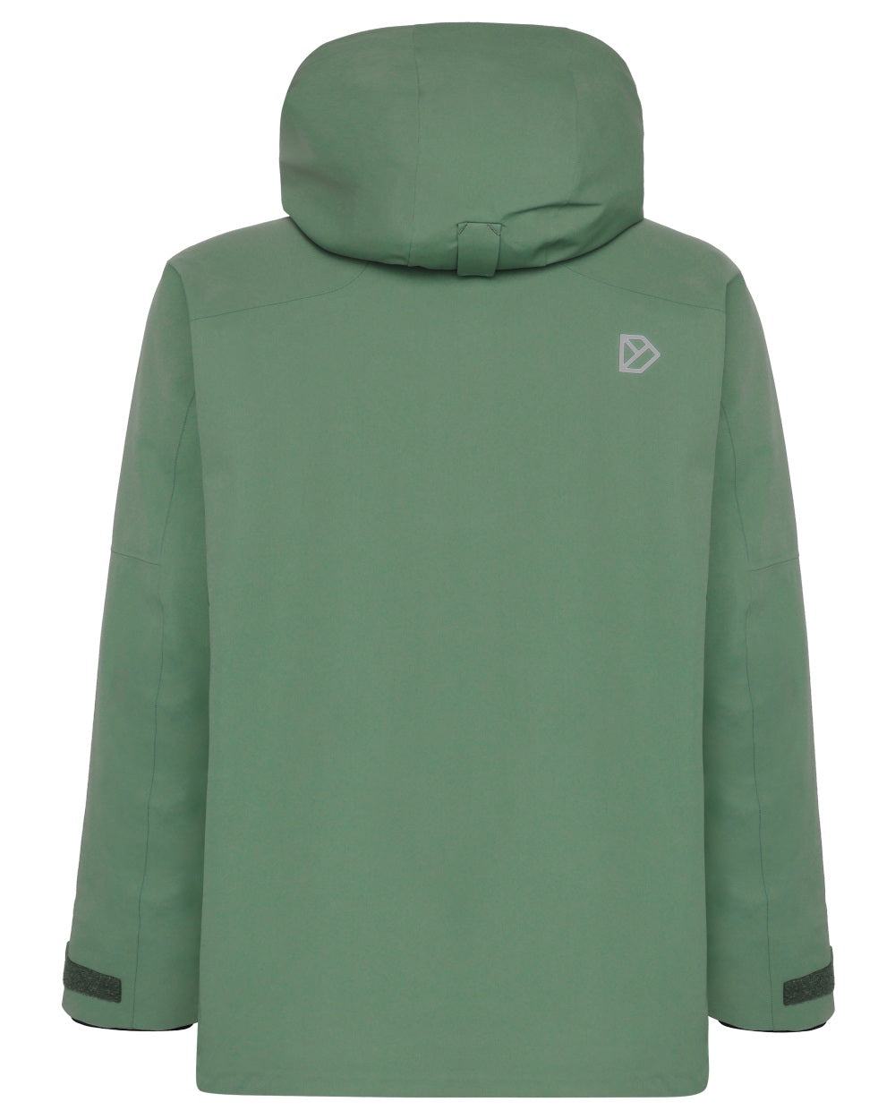 Dark Moss coloured Didriksons Fractus Waterproof Jacket on white background