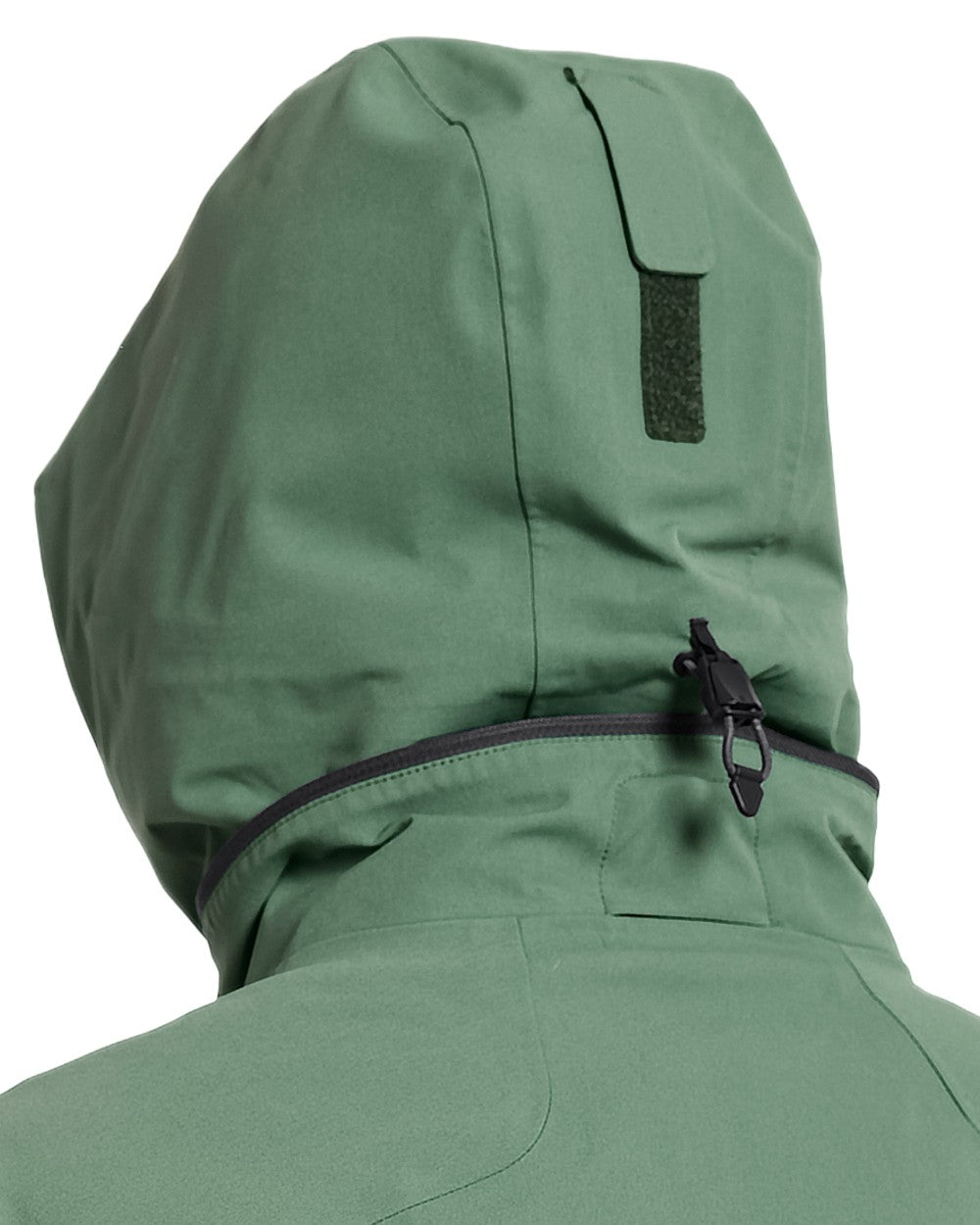 Dark Moss coloured Didriksons Fractus Waterproof Jacket on white background