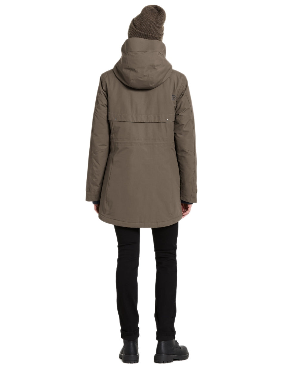 Mocha Brown coloured Didriksons Frida Womens Parka 7 on white background