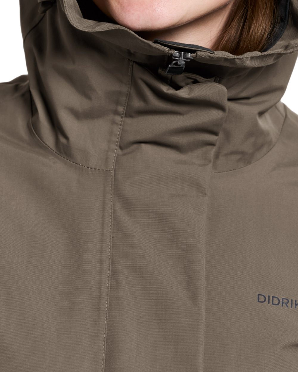 Mocha Brown coloured Didriksons Frida Womens Parka 7 on white background