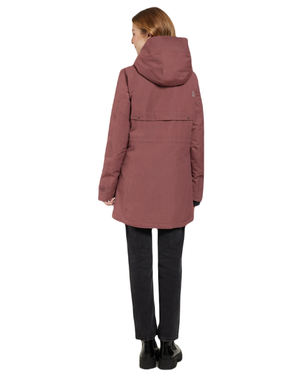 Old Rust coloured Didriksons Frida Womens Parka 7 on white background