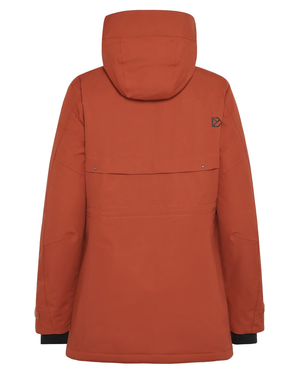 Rust coloured Didriksons Frida Womens Parka 7 on white background