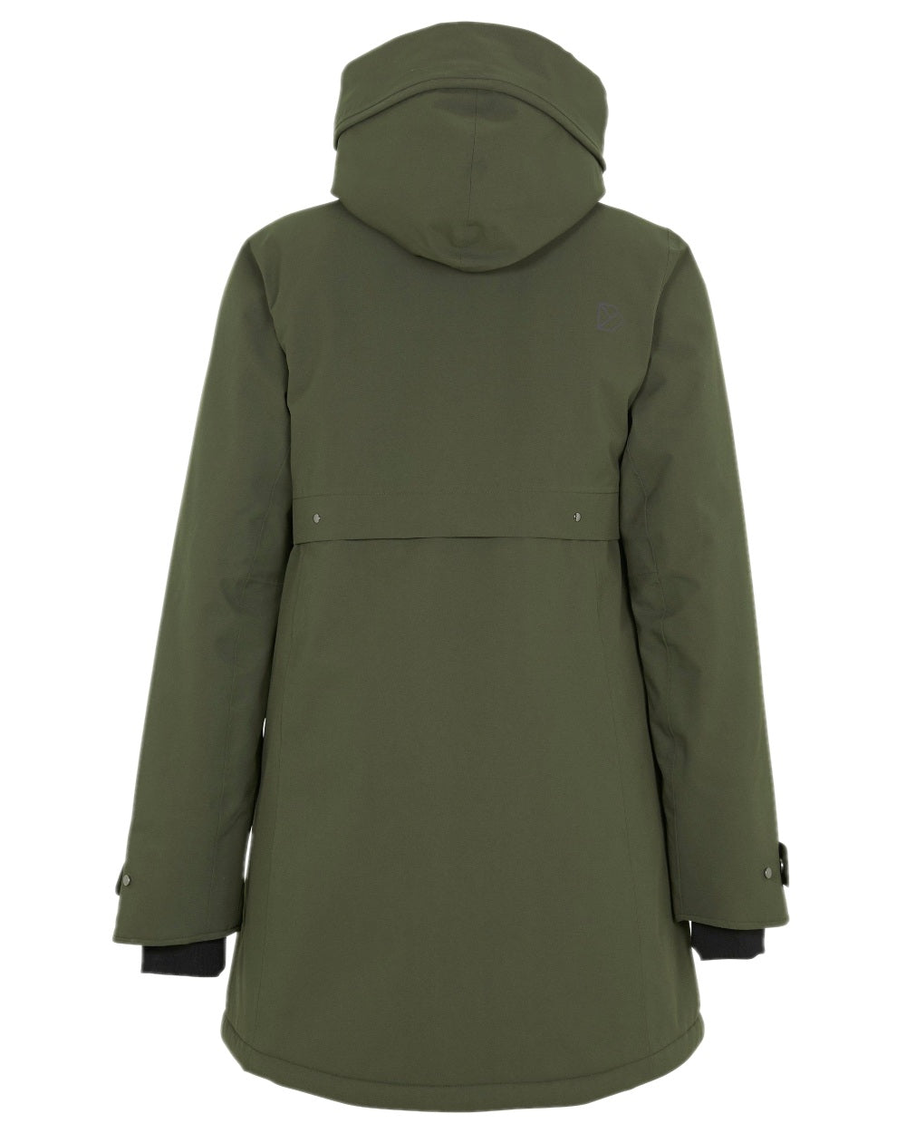 Deep Green Coloured Didriksons Helle Ladies Parka 6 on white background