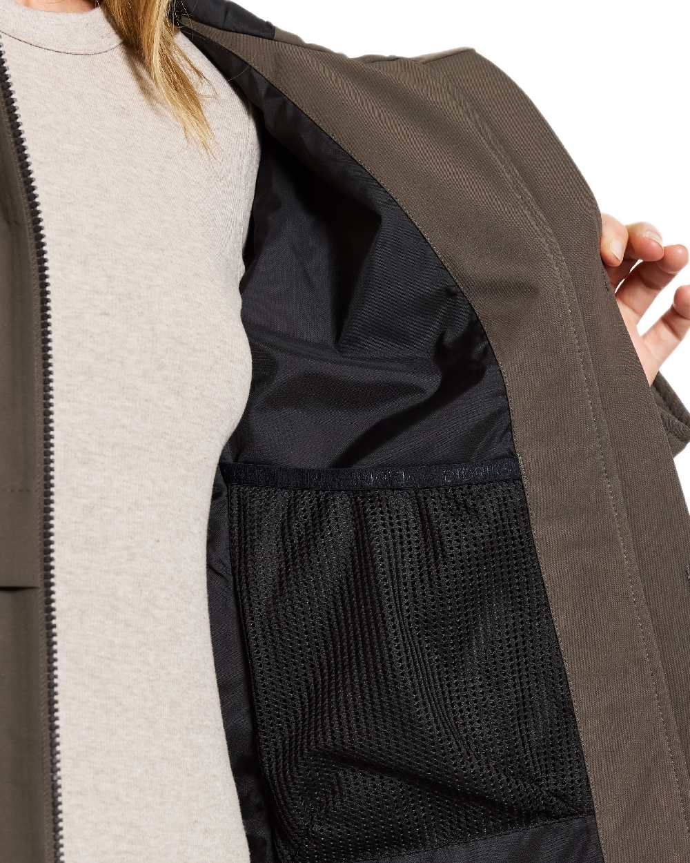 Mocha Brown Coloured Didriksons Helle Ladies Parka 6 on white background