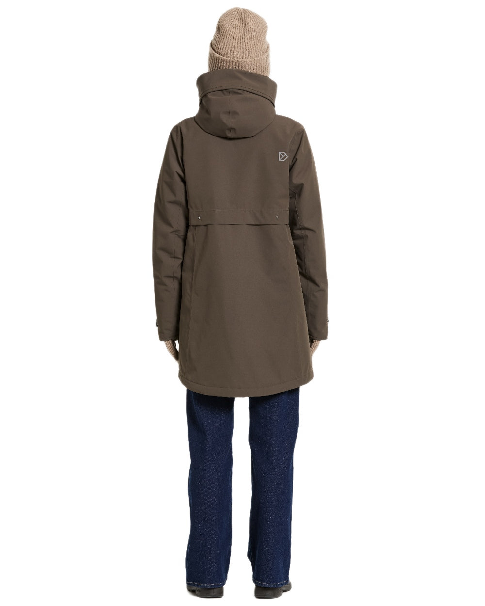 Mocha Brown Coloured Didriksons Helle Ladies Parka 6 on white background