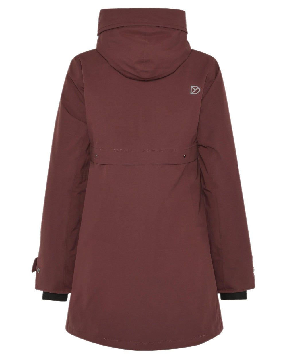 Old Rust Coloured Didriksons Helle Ladies Parka 6 on white background