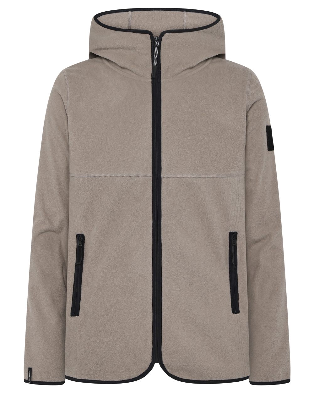 Ash Brown coloured Didriksons Helmit Windproof Full Zip Fleece on white background