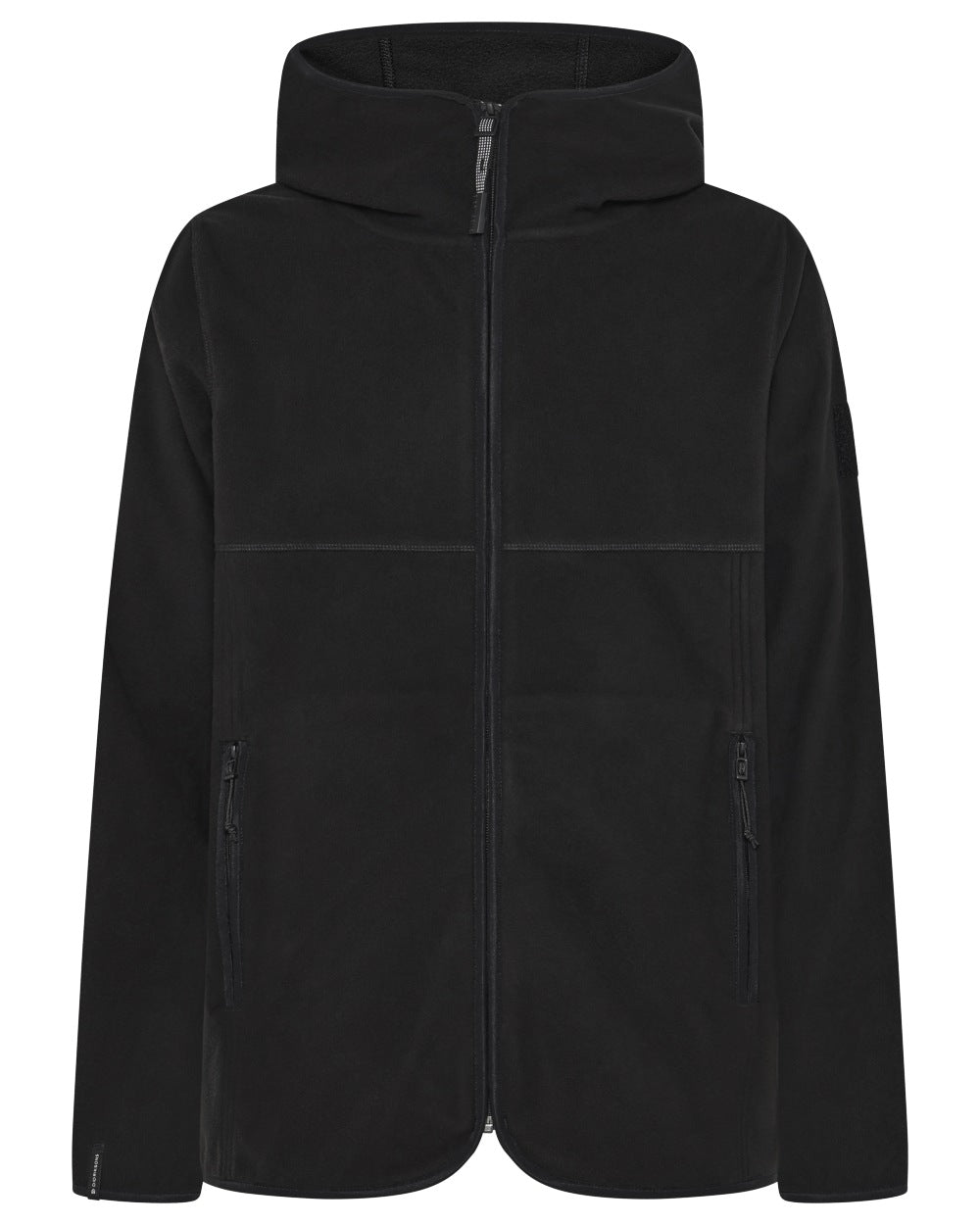 Black coloured Didriksons Helmit Windproof Full Zip Fleece on white background