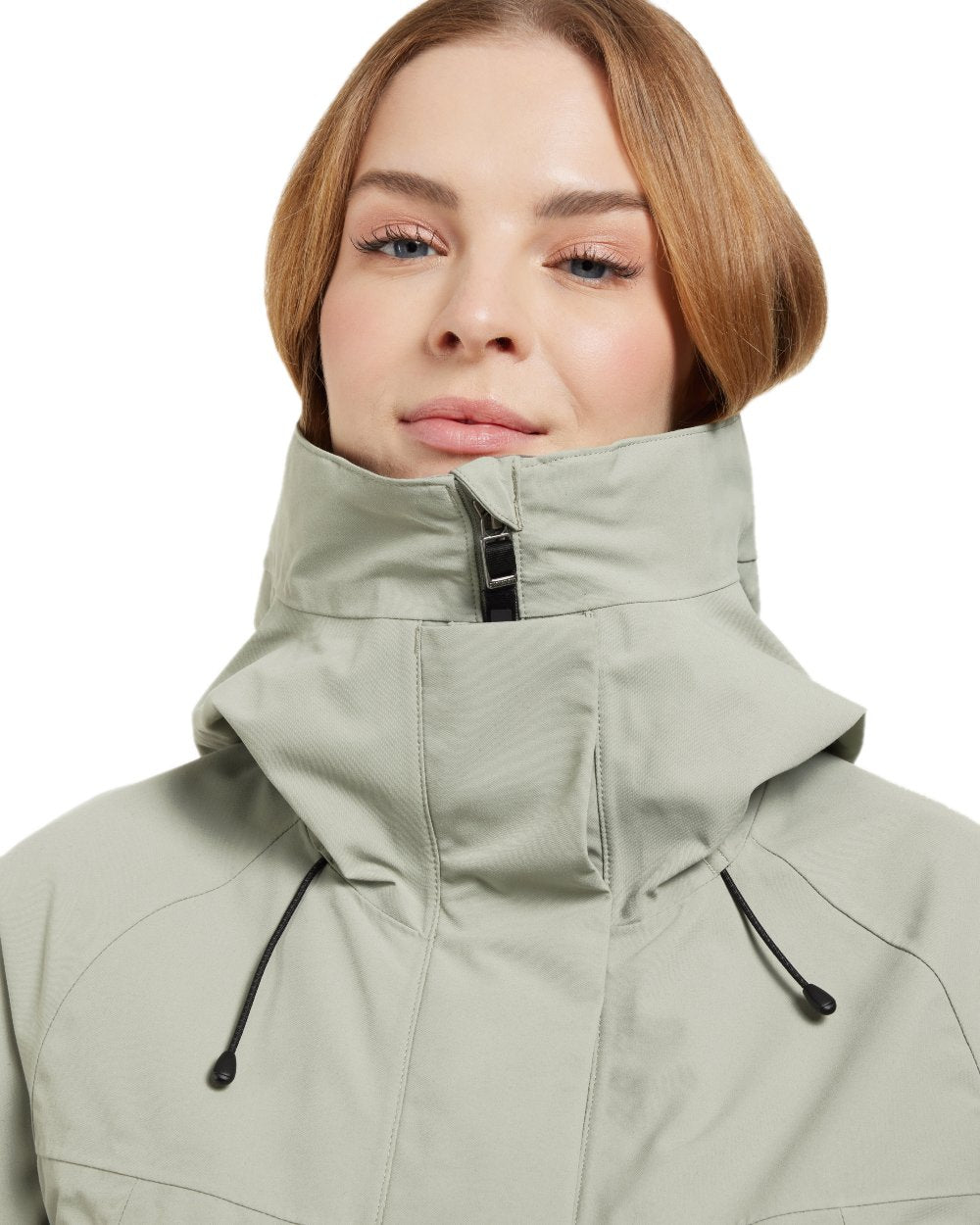 Wilted Leaf coloured Didriksons Womens Parka on white background