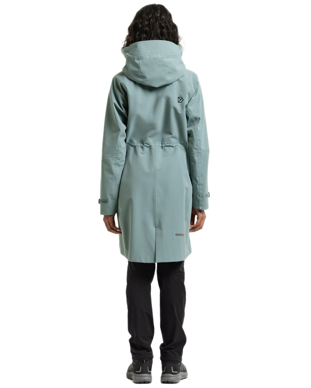 Factory Blue Coloured Didriksons Ilma Womens Waterproof Parka 8 on White Background